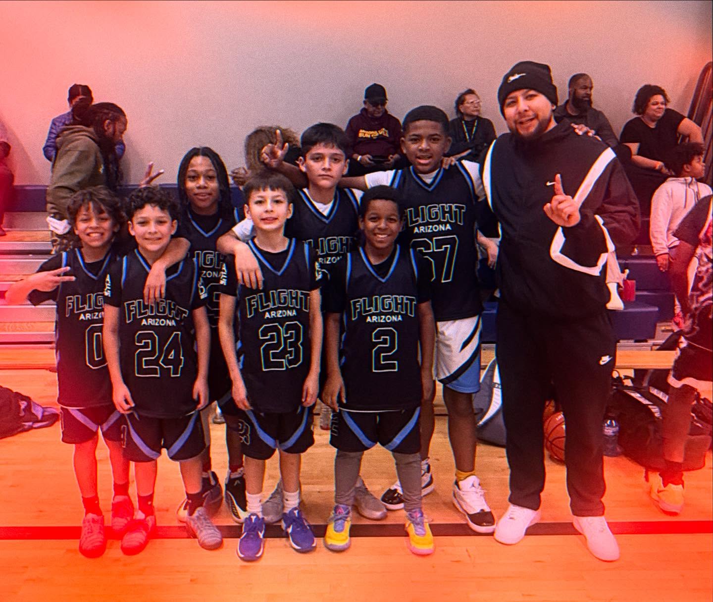 AZ Flight team with championship trophy